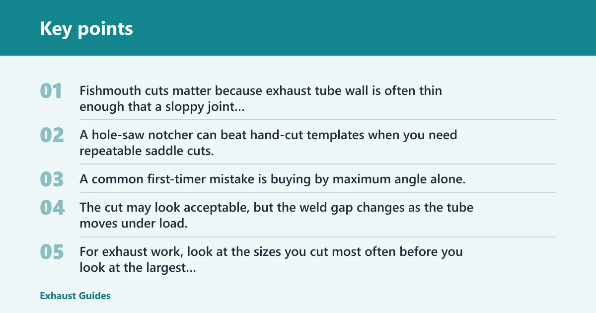 Key points: What makes a notcher work for exhaust?