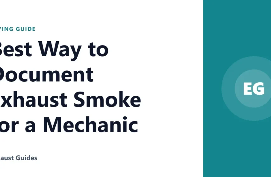 Best Way to Document Exhaust Smoke for a Mechanic