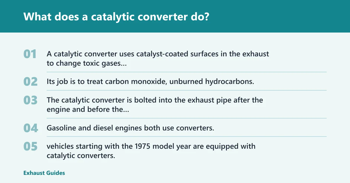 Steps: What does a catalytic converter do?