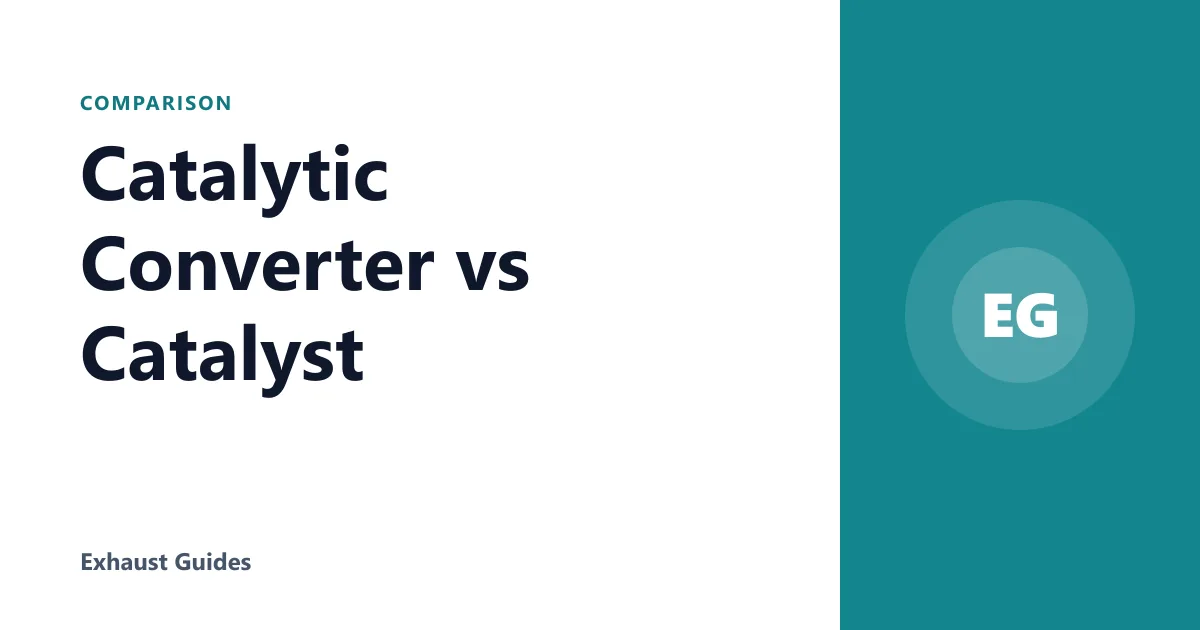 Catalytic Converter vs Catalyst