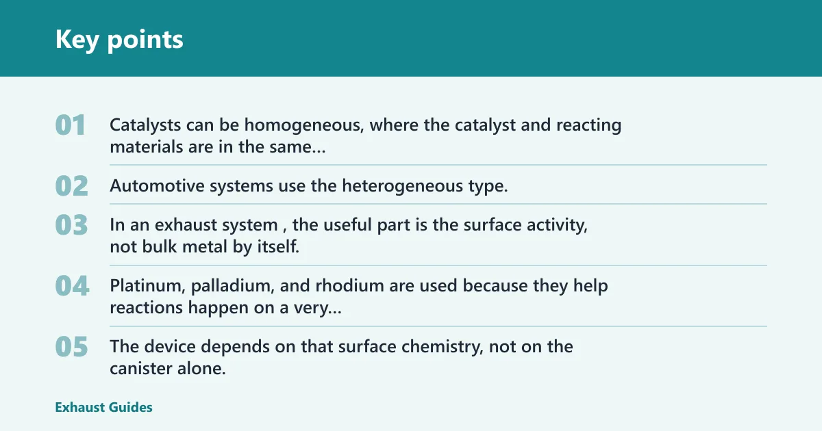 Key points: What does a catalyst do in a car?