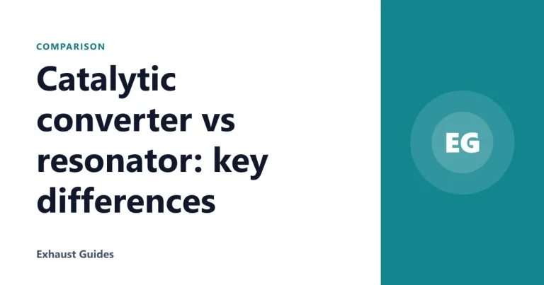 Catalytic converter vs resonator: key differences