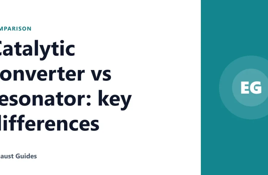 Catalytic converter vs resonator: key differences