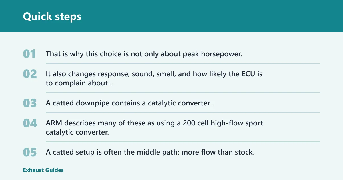 Quick steps: What each setup changes after the turbo