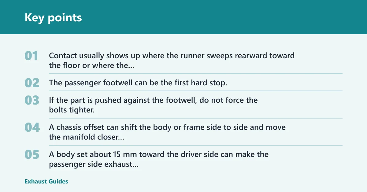 Key points: Why passenger side clearance fails