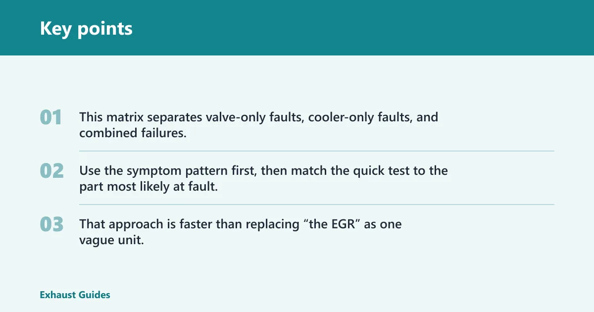 Key points: Diagnosis matrix