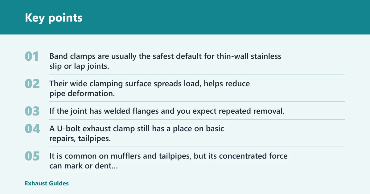Key points: Best clamp for thin-wall stainless