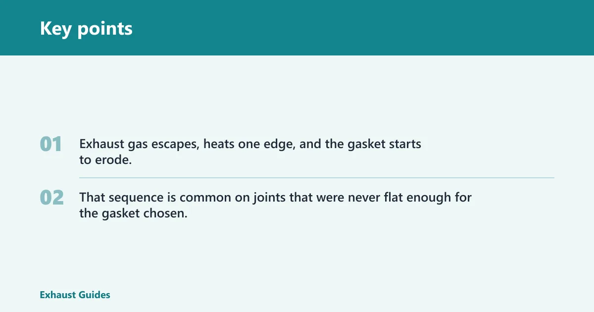 Key points: What causes an exhaust flange gasket to blow out?