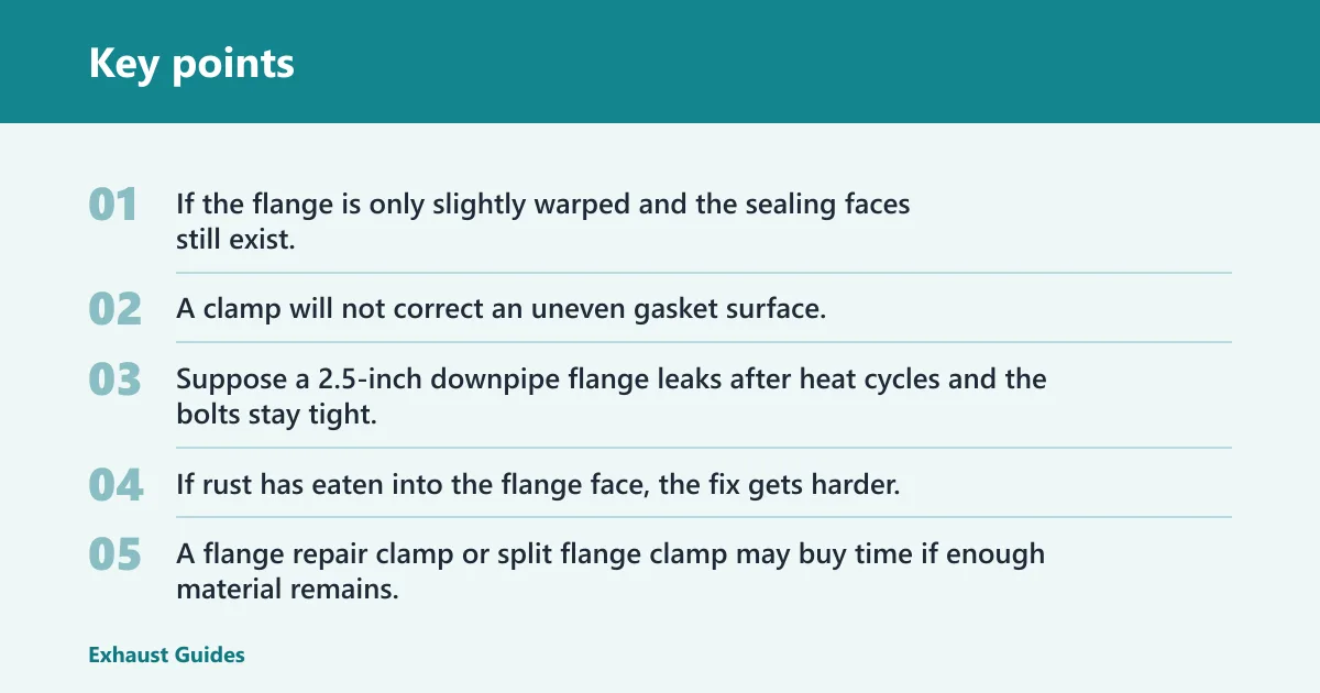 Key points: Flange repair decision table