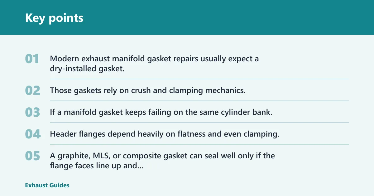 Key points: Which exhaust joint are you fixing?