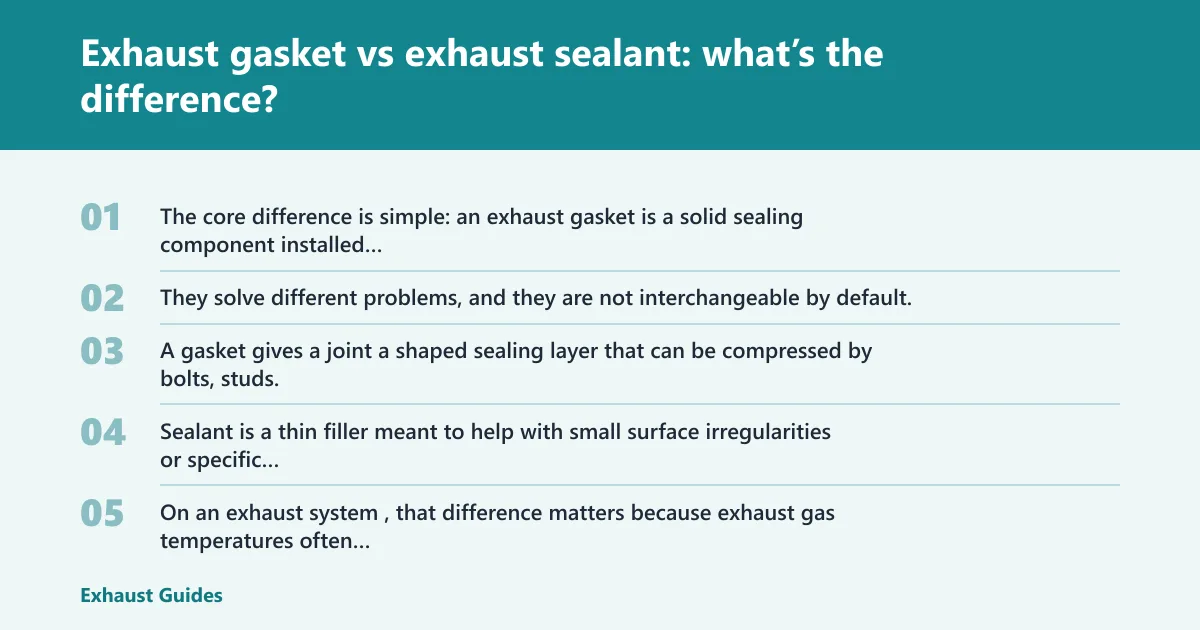Steps: Exhaust gasket vs exhaust sealant: what’s the difference?