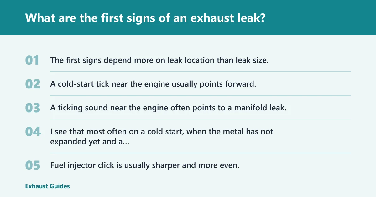Steps: What are the first signs of an exhaust leak?