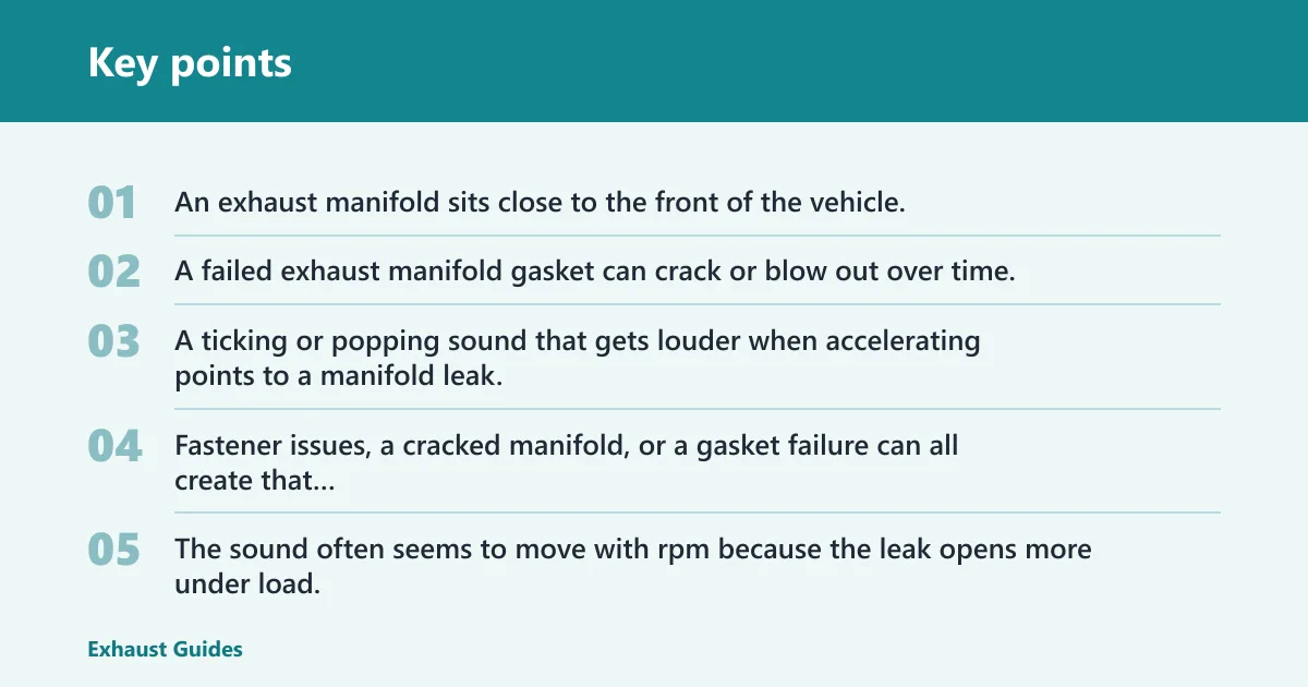 Key points: What does an exhaust leak sound like?