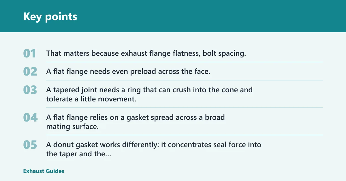 Key points: What is the difference between an exhaust manifold gasket and a donut gasket?