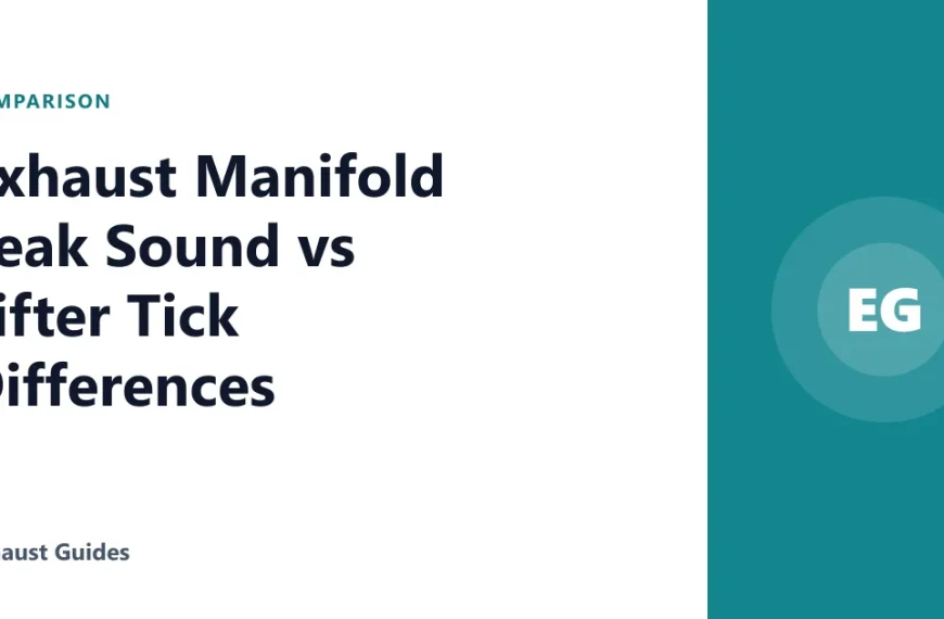 Exhaust Manifold Leak Sound vs Lifter Tick Differences