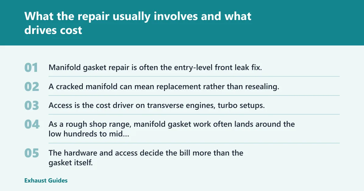 Steps: What the repair usually involves and what drives cost