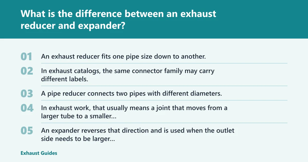 Steps: What is the difference between an exhaust reducer and expander?