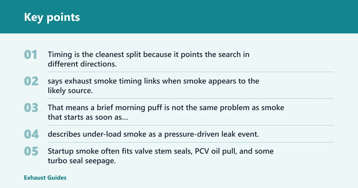 Key points: Timing-first comparison