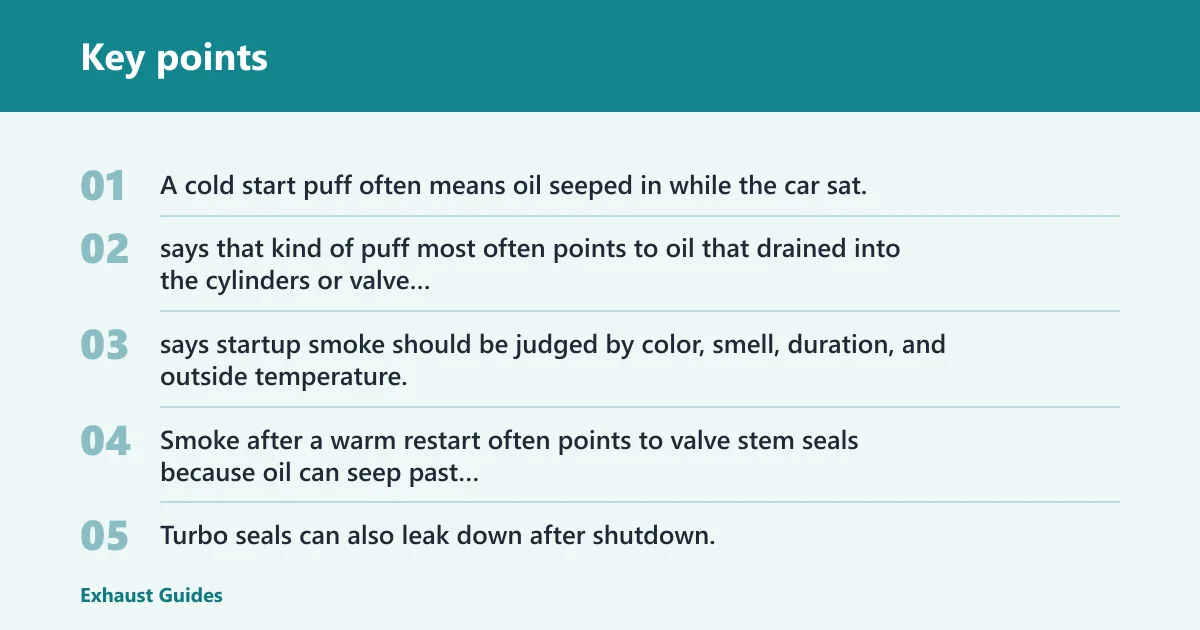 Key points: Smoke timing decision matrix