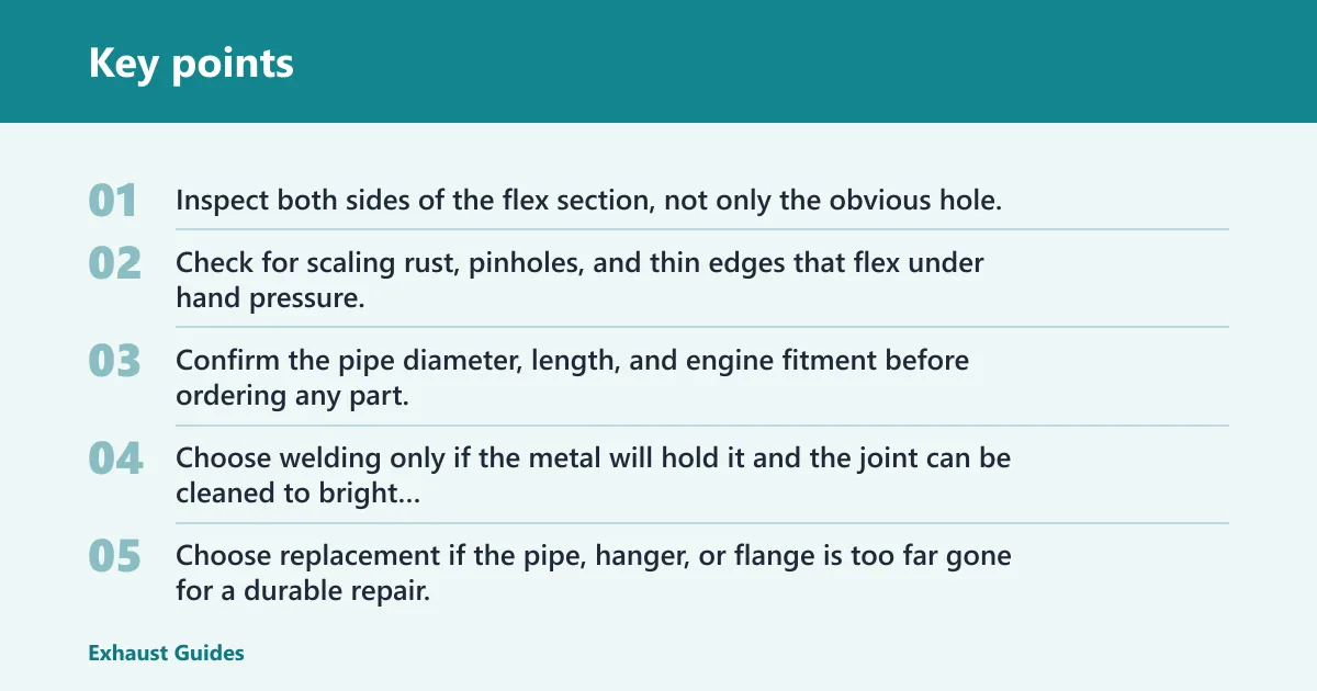 Key points: Can a flex pipe be repaired?