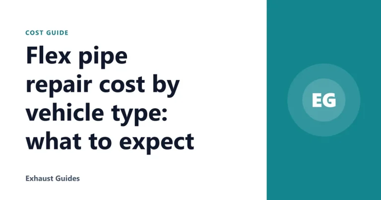 Flex pipe repair cost by vehicle type: what to expect