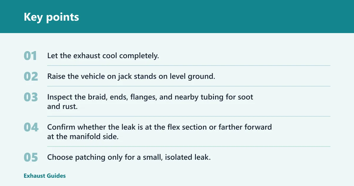 Key points: Flex pipe repair options