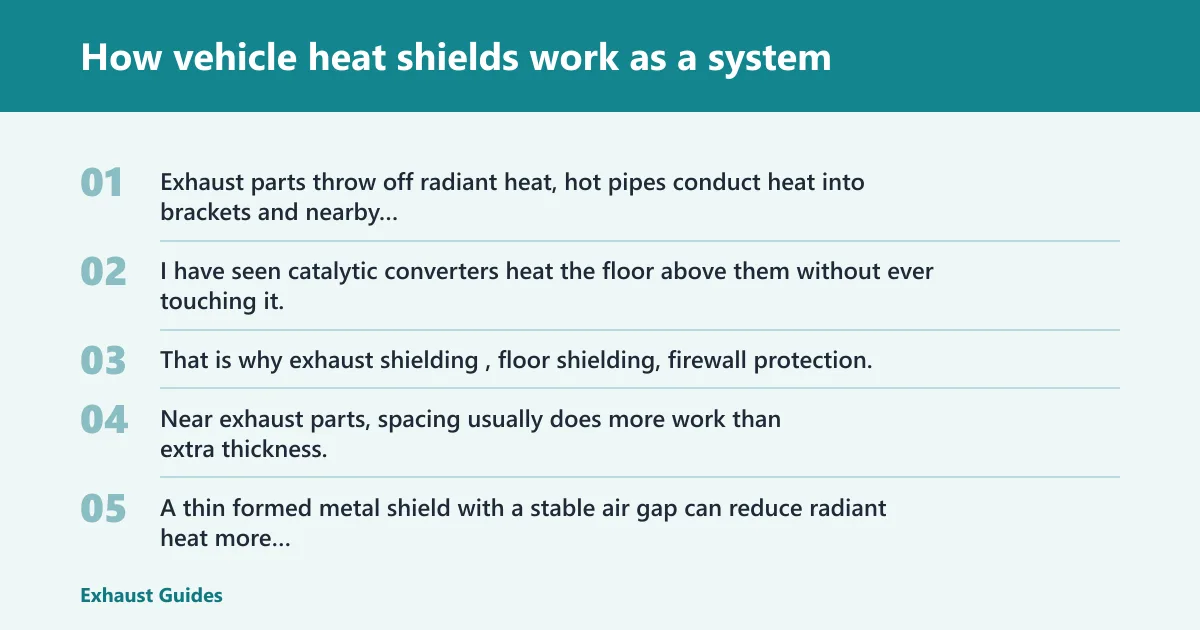 Steps: How vehicle heat shields work as a system