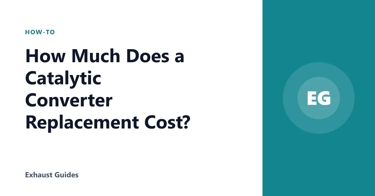 How Much Does a Catalytic Converter Replacement Cost?