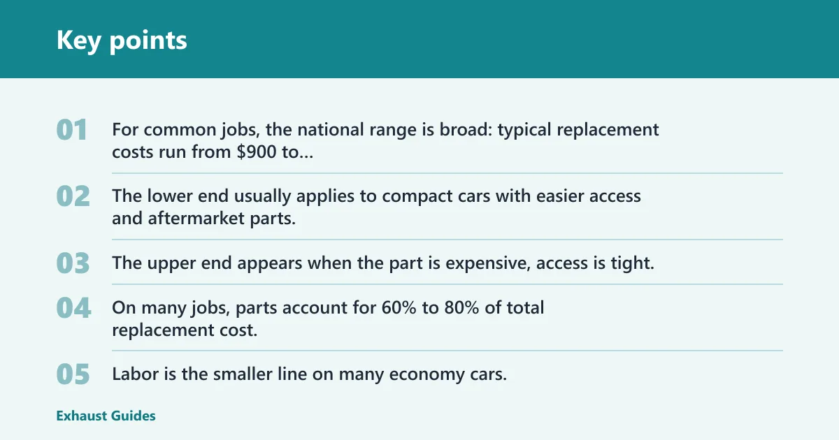 Key points: What does a catalytic converter replacement cost?