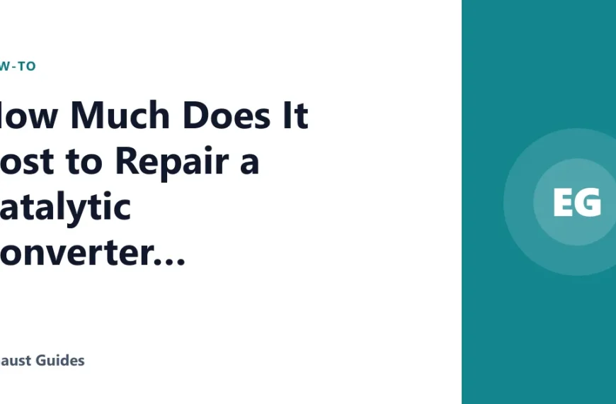 How Much Does It Cost to Repair a Catalytic Converter Flange Leak?