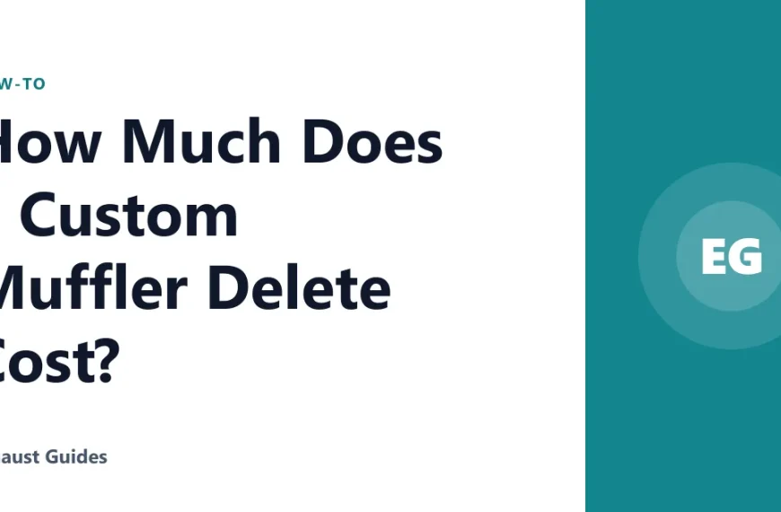 How Much Does a Custom Muffler Delete Cost?