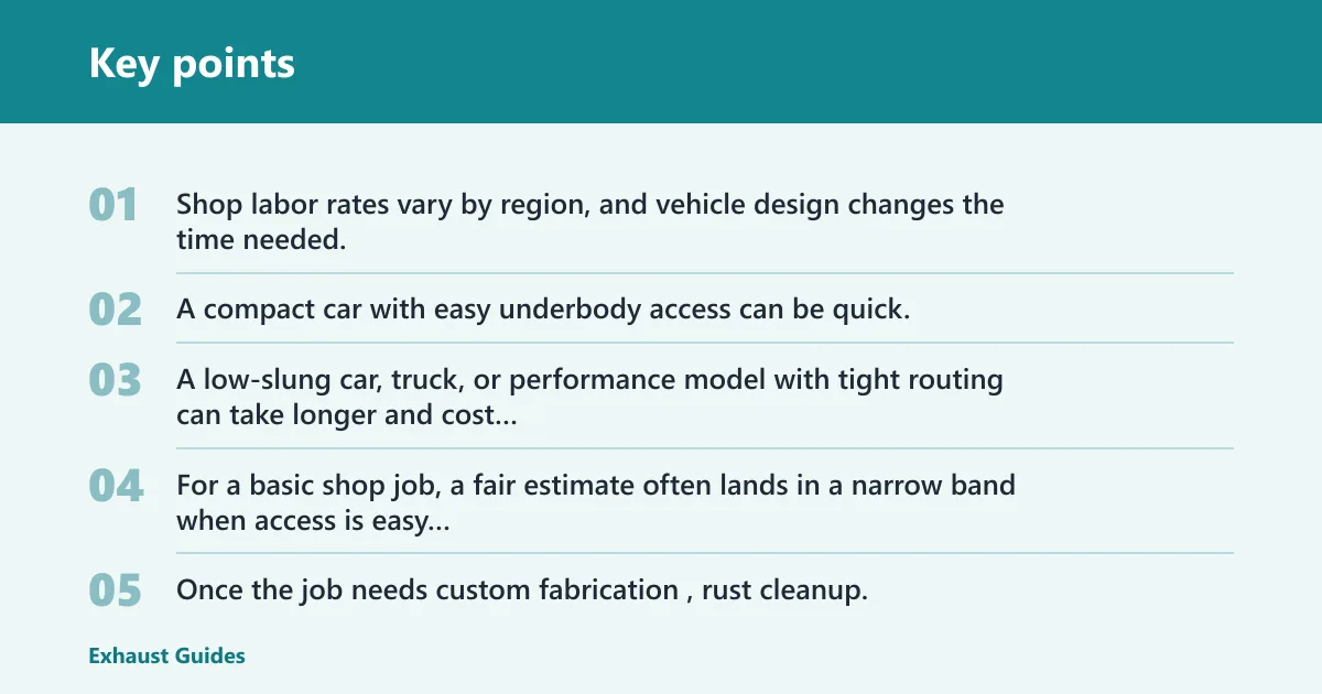 Key points: What a muffler delete costs