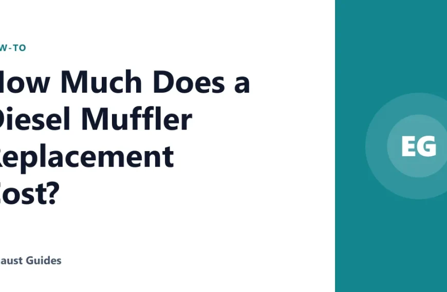 How Much Does a Diesel Muffler Replacement Cost?