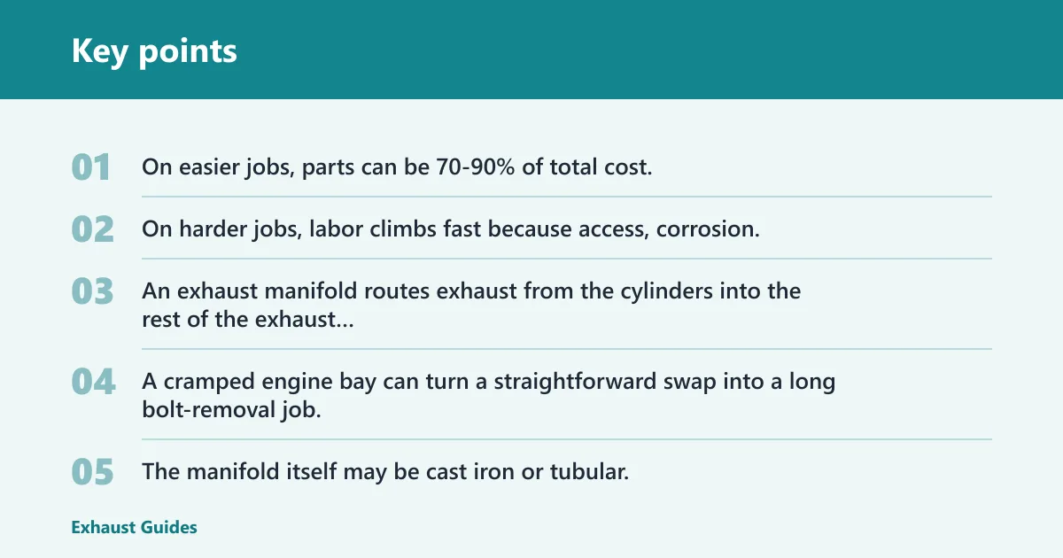 Key points: What drives exhaust manifold cost