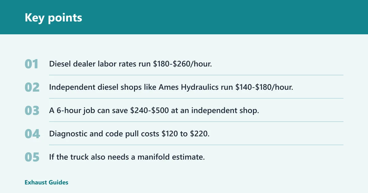Key points: Why diesel manifold jobs cost more