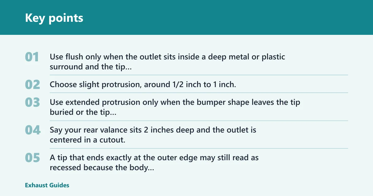 Key points: How much should it stick out?