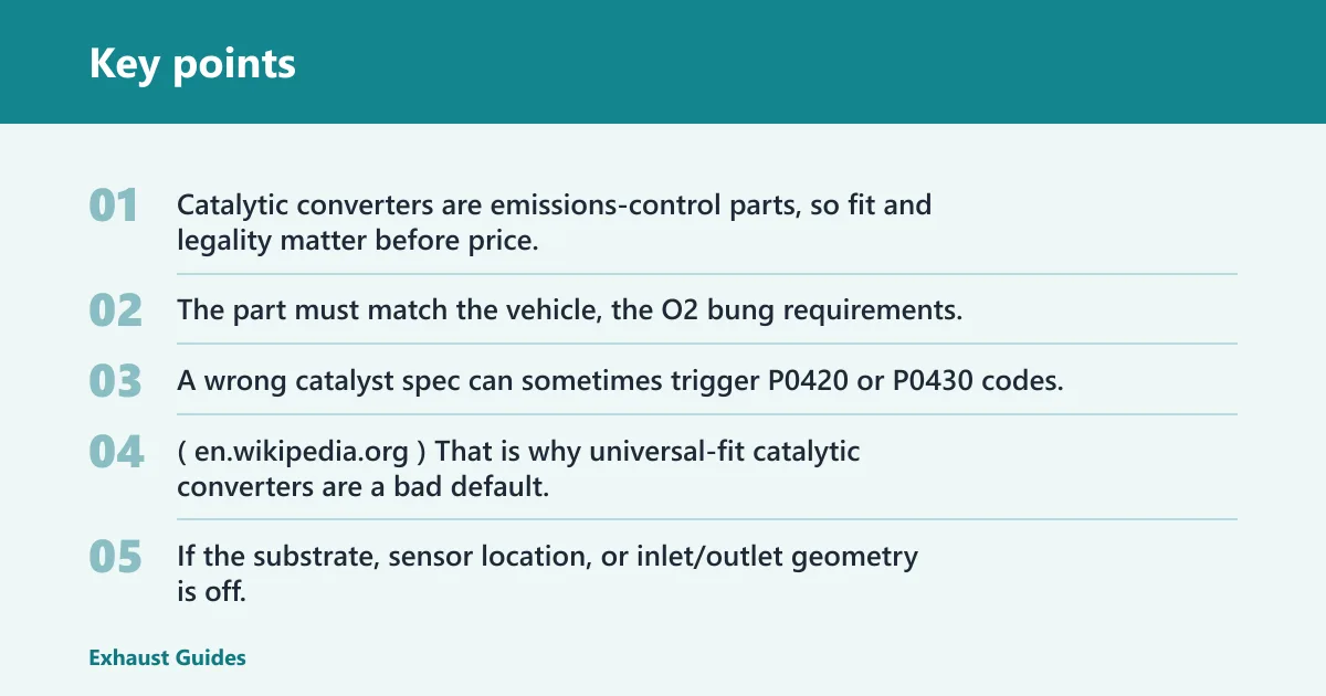 Key points: Which exhaust parts should stay OEM?