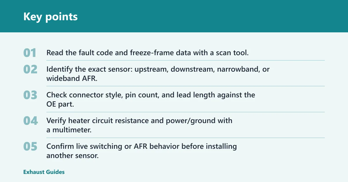 Key points: Will the wrong sensor cause repeat codes?