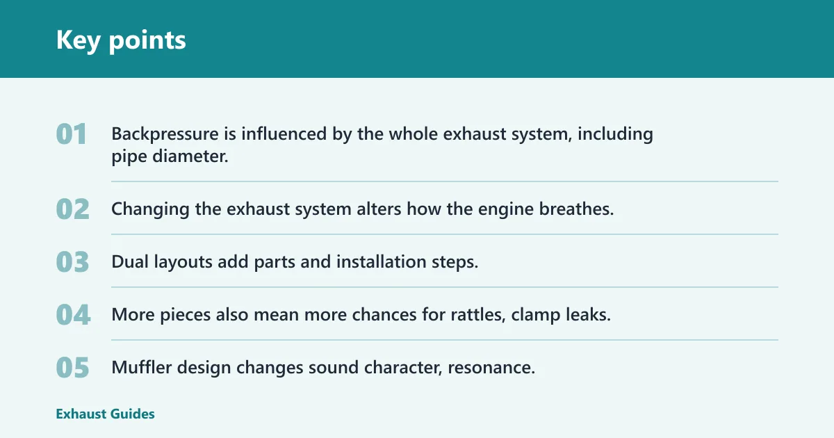 Key points: Diesel exhaust comparison table