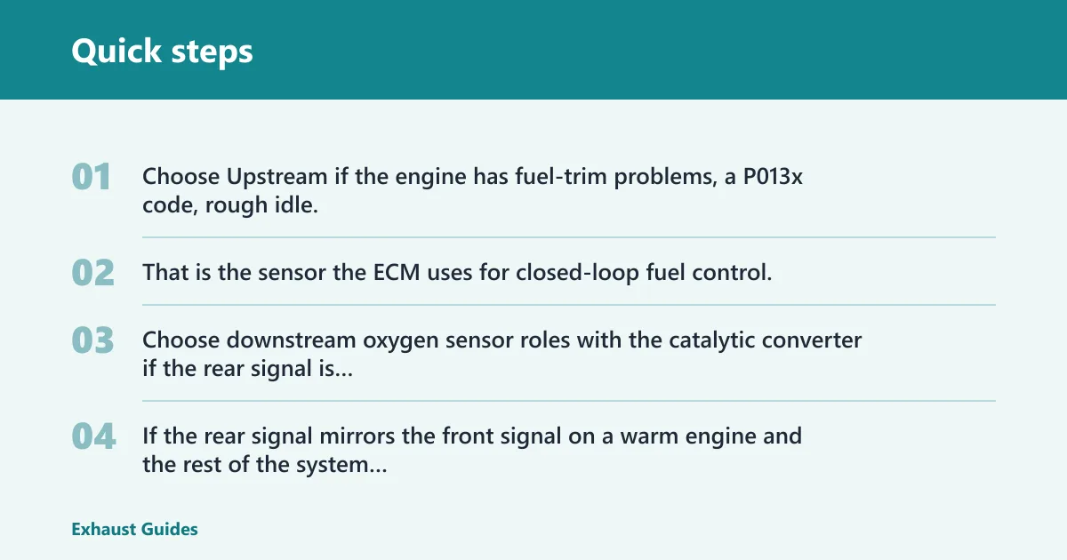 Quick steps: When should you replace the oxygen sensor versus the catalytic converter?