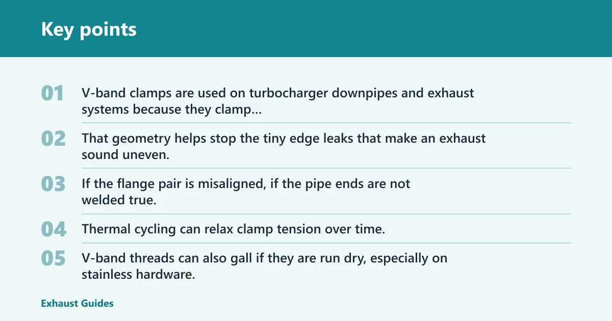 Key points: Why V-band clamps seal and stay quiet