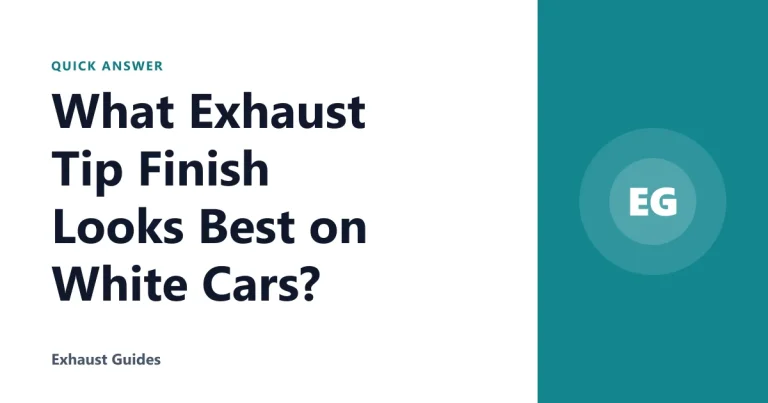 What Exhaust Tip Finish Looks Best on White Cars?