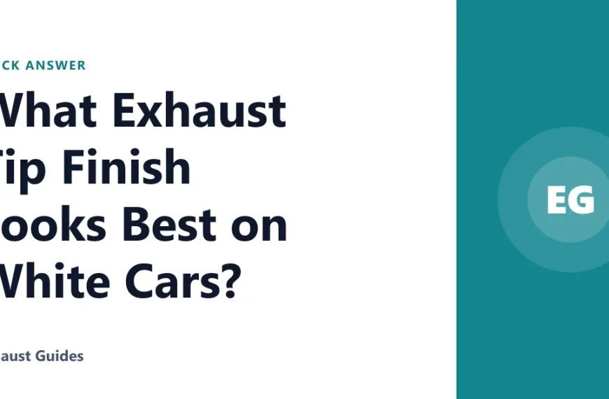 What Exhaust Tip Finish Looks Best on White Cars?
