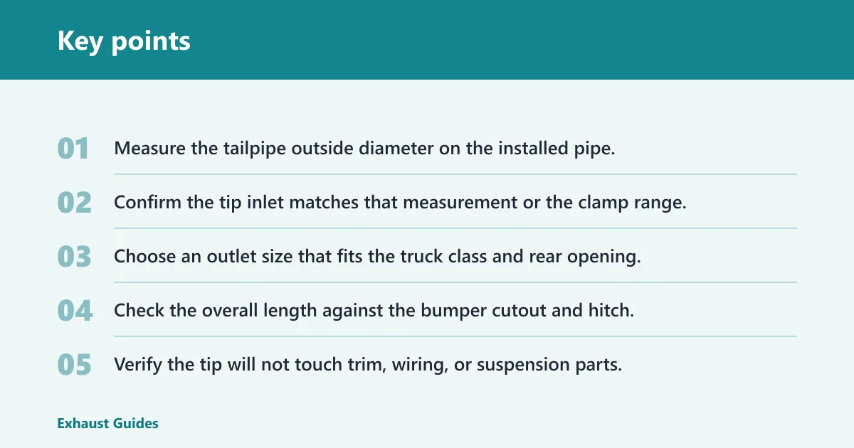 Key points: How do you measure the pipe and tip?